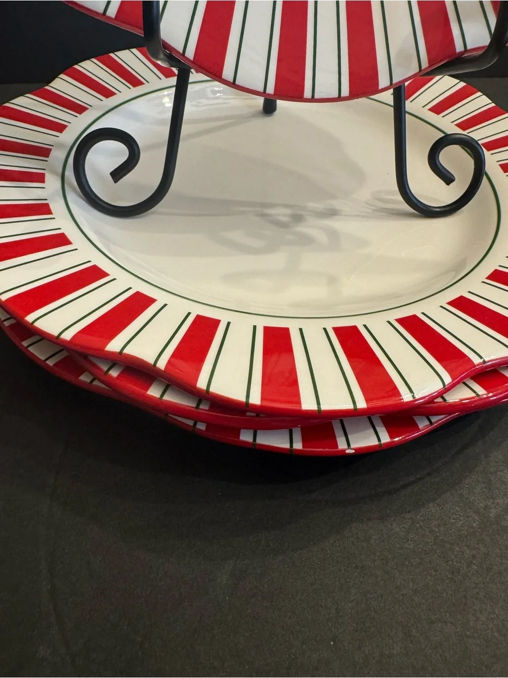 1 Pier 1 Candy Cane Dinner Plate 11